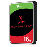 Seagate IronWolf Pro, 16 TB, Interne Harde Schijf, NAS, CMR, 3,5", SATA 6 GB/s, 7200 RPM, 128 MB cache, voor NAS RAID, 3 jaar Rescue Services (ST16000NE000)