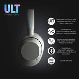 Sony ULT WEAR - Draadloze Noise Cancelling koptelefoon met ULT POWER SOUND, ultieme diepe bas, heldere gesprekskwaliteit, batterijduur tot 30 uur Alexa & Google Assistant, IOS & Android, Wit Off-White