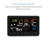 WS2910 Weerstation, draadloos, op zonne-energie, 7-in-1 , voor binnen en buiten, wifi, kleuren-lcd-display, weerswaarschuwingen voor tuin, boerderij, 868 MHz