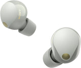 Sony WF-1000XM5 Draadloze Noise Cancelling oordopjes, Bluetooth, in-ear koptelefoon met microfoon, tot 24 uur batterijduur en snellaadfunctie, IPX4 waterbestendig, werkt met iOS & Android - Zilver