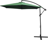 Zweefparasol Groen 247x300x300 cm Draai en kantelbaar Incl. Beschermhoes UV bescherming