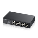 Zyxel 16-poorts Gigabit ethernet Unmanaged Switch - Zonder ventilator [GS1100-16v3]