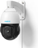 Reolink 4K PTZ PoE Camera voor Buiten met 16x Optische Zoom, Draai 360° & Kantel 90°, Auto Volgen, 260ft IR Nachtzicht, Detecteer Mens/Voertuig/Dier, Tweerichtingsgeluid, Time-lapse, RLC-823A 16X