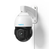 Reolink 4K PTZ PoE Camera voor Buiten met 16x Optische Zoom, Draai 360° & Kantel 90°, Auto Volgen, 260ft IR Nachtzicht, Detecteer Mens/Voertuig/Dier, Tweerichtingsgeluid, Time-lapse, RLC-823A 16X