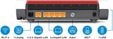 AVM FRITZ!Box 6660 kabel (DOCSIS-3.1-kabelmodem, 2x2 WLAN AX (Wi-Fi 6) met 2.400 Mbit/s (5 GHz) en 600 Mbit/s (2,4 GHz), 1 x 2,5 Gigabit LAN-poort)