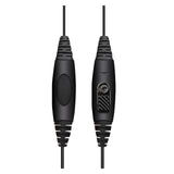 BWBVHRHZY 5 stuks 2-pins oordopjes met microfoon PTT Walkie Talkie Headset Geschikt for Kenwood Geschikt for BAOFENG UV5R UV82 UV9R Geschikt for Retevis Geschikt for TYT portofoon