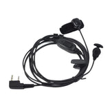 BWBVHRHZY Professionele 2-pins oordopjes 2-in-1 luidspreker/microfoon vinger PTT Geschikt for Kenwood Geschikt for Retevis H-777 RT3 Geschikt for Baofeng UV 5R UV82 C9047A(10PCS)