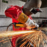 Dewalt 1.700 W 125 mm haakse slijper DWE4357 (borstelloze motor, stofdichte wikkelingen door epoxyhars, elektronische rem en koppeling, beschermkap, extra handgreep, snelspanmoer)