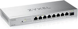 Zyxel 8-Port 2.5G Multi-Gig Unmanaged Switch z 1 x 10G SFP+ | do monta?u na biurku lub ?cianie [XMG-108]