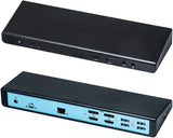 USB 3.0 / USB-C/Thunderbolt 3 Dual Display Docking Station + Power Adapter 100W