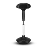 DESKSPACE® Ergonomische zit- en staande kruk, in hoogte verstelbare werkkruk en stahulp met kantel-, wiebel- en kantelfunctie, bureaukruk die rug- en nekpijn voorkomt, 5 jaar garantie