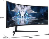 Samsung Odyssey Neo G9 G95NA 49 inch 240 Hz Gaming 49 inch DWQHD 5120 x 1440, 240 Hz, VA - MiniLED 1ms, 1000R, 420 cd/m2, 100000:1, H/I/draaibaar, DisplayPort-kabel