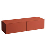 Laufen Il Bagno Alessi ladeblok, zonder uitsparing, 1600x500x370mm, 2 laden, H4303300972691, Kleur: Terracotta