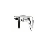 Bosch Professional boormachine GBM 13-2 RE (750 watt, 240 volt, incl. precisieboorhouder 13 mm, extra handgreep, diepteaanslag 210 mm, in kartonnen doos)