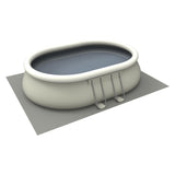 Jilong Freestanding Oval Pool with Frame,Grey 540x304x106cm Grey