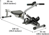 Opvouwbare roeitrainer Roeitrainer met hydraulische weerstand voor binnenshuis Abdominale roeitrainer