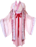 Kawaii-Story Han-022 Hanfu-jurk, rood, traditioneel, 4-delig, Chinese kleding, cosplay-kostuum, geborduurd