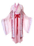 Kawaii-Story Han-022 Hanfu-jurk, rood, traditioneel, 4-delig, Chinese kleding, cosplay-kostuum, geborduurd