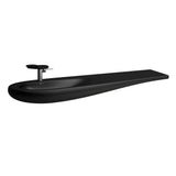 Laufen Alessi one wastafel, onderbouw, zonder kraangat, zonder overloop, 1600x500, H8149717161091, Kleur: Zwart mat