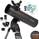 Celestron 31145 NexStar 130SLT draagbare geautomatiseerde Newtoniaanse reflectortelescoop met vorkarmmontering, accessoirehouder en 'Starry Night' Special Edition-software, Grijs