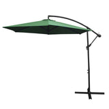 Zweefparasol Groen 247x300x300 cm Draai en kantelbaar Incl. Beschermhoes UV bescherming