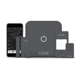 Veho Cave Smart Home alarmsysteem met naaf, bewegingsmelder, contactsensor, afstandsbediening met smartphone-app voor iOS en Android (VHS-001-SK), VHS-001-SK