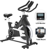 Indoor Cycling Hometrainer Fitness Home Gym Oefening Stationaire fiets met LCD digitale monitor Telefoonhouder, maximale belasting 350 lbs