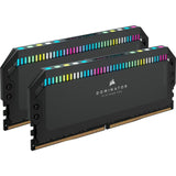 Corsair DOMINATOR PLATINUM RGB DDR5 64GB (2x32GB) 6000MHz C40 Intel-Geoptimaliseerd Desktopgeheugen (Gepatenteerde CORSAIR DHX Koeling, 12 Ultraheldere CAPELLIX RGB LED's) Zwart