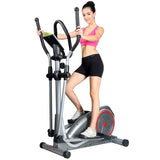 Step Fitnessmachines, elliptische crosstrainer voor thuis, magnetische weerstand met 8 niveaus, tweewegvliegwiel van 12 lbs, monitor met hartslagsensor en tablethouder Modieus