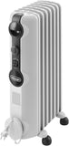 De'Longhi Radia S TRRS0715, Oliegevulde Radiator, voor Ruimtes tot 45m³, met 3 Verwarmingsniveaus, 1500W, Wit