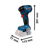 Bosch Professional 18V System accudraaislagmoeraanzetter GDR 18V-220 C (max. 3400 min-1, koppel van 220 Nm, borstelloze motor, zonder accu's en oplader, incl. 1 x riemclip, 1 x bithouder)