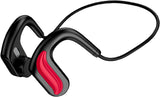 ESSONIO Bone Sound Hoofdtelefoon, Bluetooth 5.0, botgeluid hoofdtelefoon, draadloos, met microfoon, voor sport, luisteren, fietsen, hardlopen, gym (rood)