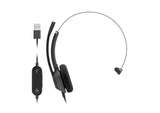 Cisco Headset 321 USB, bekabelde enkele on-ear hoofdtelefoon, Webex-controller met USB-A, Carbon Black, 2 jaar beperkte aansprakelijkheidsgarantie (HS-W-321-C-USB)