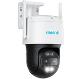 Reolink 8MP PTZ WiFi-beveiligingscamera met dubbele lens 2,4/5GHz, 6X zoom, ultragroothoek, detectie van mens/voertuig, automatisch volgen, nachtzicht in kleur, H.265, Trackmix WiFi