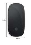 Apple Magic Mouse: Bluetooth, oplaadbaar. Werkt met Mac of iPad; Zwart, Multi Touch-oppervlak