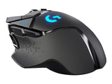 Logitech G502 Lightspeed Draadloze Gaming Muis, HERO 16K sensor, 16.000DPI, RGB, aanpasbare gewichten, 11 instelbare Knoppen, lange batterijduur, on-board geheugen, PC/Mac - Zwart (Duitse verpakking)