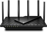 TP-Link Archer AX73 WiFi 6 Gigabit WLAN Router (4804 Mbit/s 5 GHz, 574 Mbit/s 2,4 GHz, 5×Gigabit poorten, 1× USB 3.0, HomeShield, OneMesh, Avira, ideaal voor 8K-Streaming, Tether App) zwart