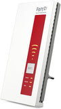 AVM FRITZ!WLAN repeater 1160 (dual WLAN AC + N tot 866 Mbit/s 5 GHz + 300 Mbit/s 2,4 GHz) Duitstalige versie rood/wit