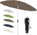 Doppler parasol rond Oosterse look I Diameter 238cm I Opvouwbare tuinparasol I Zwengelparasol met UV-bescherming 50+ I Zwengelparasol gemaakt van aluminium I Regenbestendig parasoldak