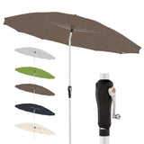 Doppler parasol rond Oosterse look I Diameter 238cm I Opvouwbare tuinparasol I Zwengelparasol met UV-bescherming 50+ I Zwengelparasol gemaakt van aluminium I Regenbestendig parasoldak