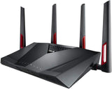 Asus RT-AC88U Gaming router (Ai Mesh WLAN-systeem, WiFi 5 AC3100, Gaming Engine, 8x Gigabit LAN Link Aggregation, 1.4 GHz DC CPU, Alexa & IFTTT & App-bediening, AiProtection, USB 3.0)