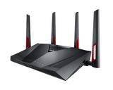 Asus RT-AC88U Gaming router (Ai Mesh WLAN-systeem, WiFi 5 AC3100, Gaming Engine, 8x Gigabit LAN Link Aggregation, 1.4 GHz DC CPU, Alexa & IFTTT & App-bediening, AiProtection, USB 3.0)