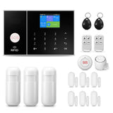 PGST Home Alarmsystemen, Alarmsysteemkit met telefoonwaarschuwing (ondersteuning 2.4G Wifi), 4G SIM-alarmsirene, deur-/raamsensoren, afstandsbedieningen, werken met Alexa, voor huis, appartement,