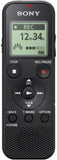 Sony ICD-PX370 digitale mono voicerecorder met geïntegreerde USB (dicteerapparaat, MP3-opname, 57 uur opnametijd, 4GB geheugen, geoptimaliseerde voicerec vermindert omgevingsgeluiden) zwart