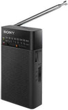 Sony ICF-506 draagbare robuuste analoge radio (retro design, vol geluid, AC-voeding of batterijvoeding, draaggreep) zwart