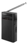 Sony ICF-506 draagbare robuuste analoge radio (retro design, vol geluid, AC-voeding of batterijvoeding, draaggreep) zwart