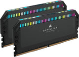 Corsair DOMINATOR PLATINUM RGB DDR5 64GB (2x32GB) 6400MHz C32 Intel Desktop-Arbeitsspeicher (Onboard Spanningsregeling, Gepatenteerde CORSAIR DHX-Koeling, 12 Ultra-Heldere CAPELLIX RGB LED's) Zwart