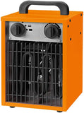 Industriële ventilatorkachel, ventilatorkachel 2000 W, oranje 220-240 V, met draaggreep