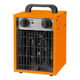 Industriële ventilatorkachel, ventilatorkachel 2000 W, oranje 220-240 V, met draaggreep