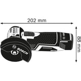Bosch Professional 12V System haakse accuslijpmachine GWS 12V-76 (incl. 2x 2,0Ah accu, 5-delige (door)slijpschijvenset, in tas)